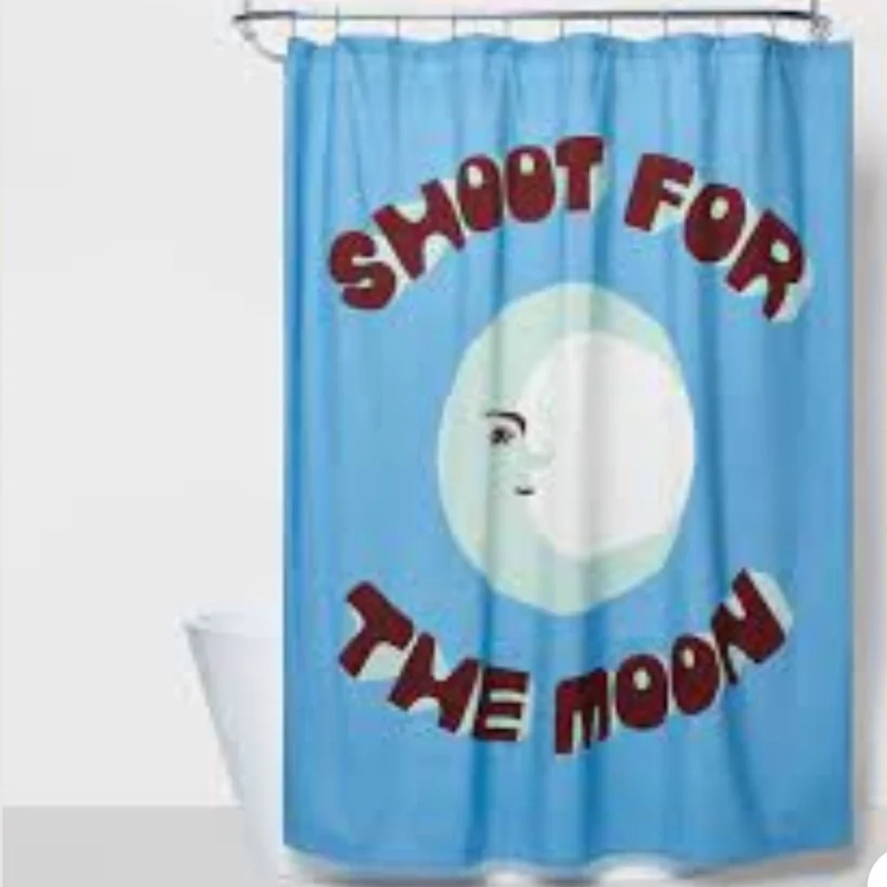 Shoot for the Moon Microfiber Shower Curtain - Room Essentials